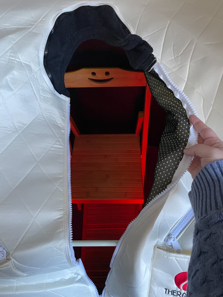 inside of the therasage infrared sauna