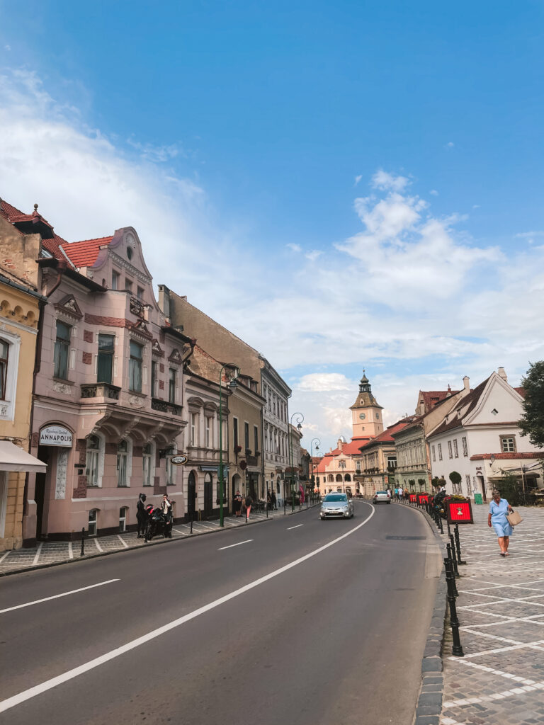 small town streets in romania