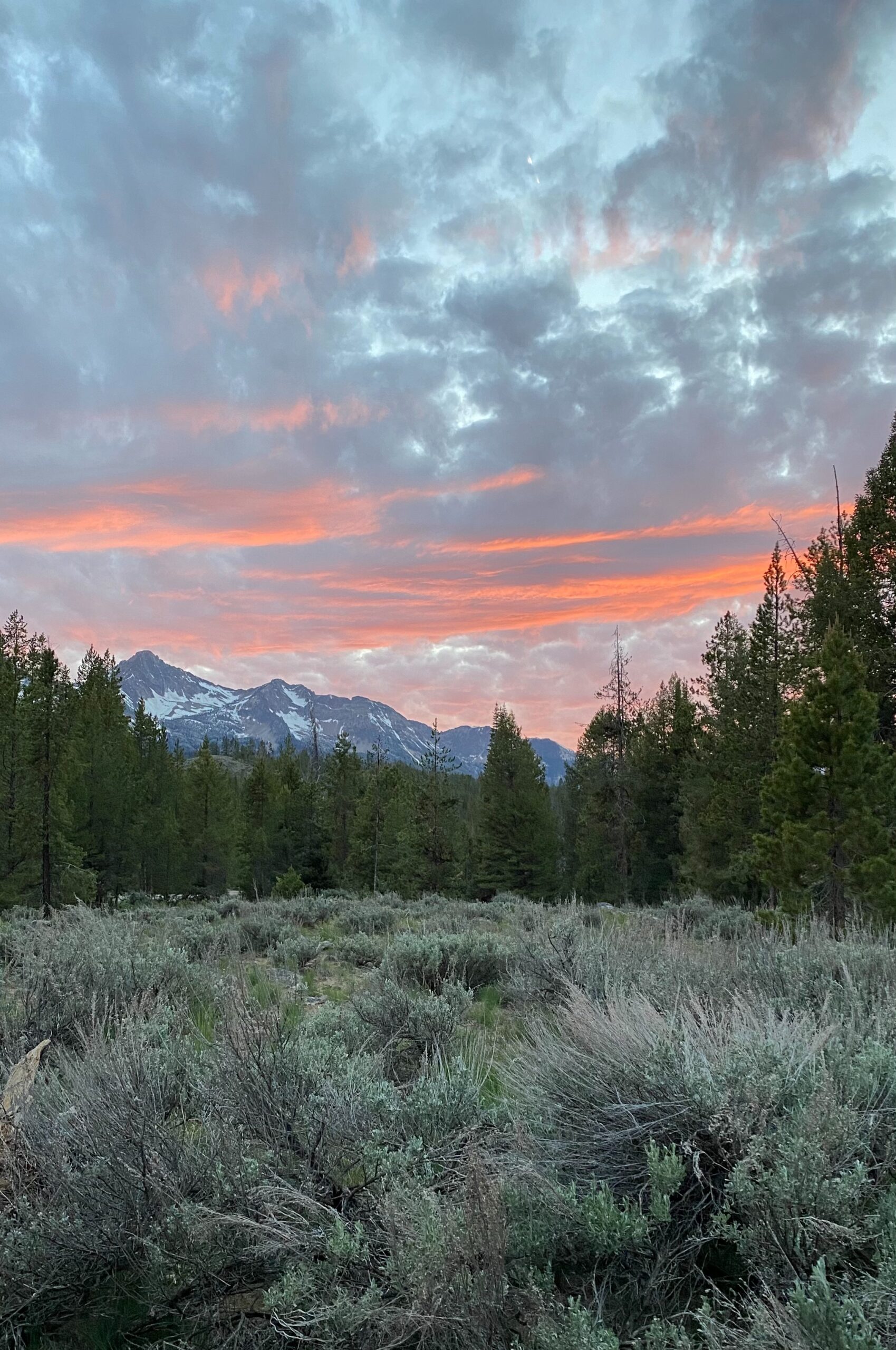sunset in the mountains to balance circadian rhythm