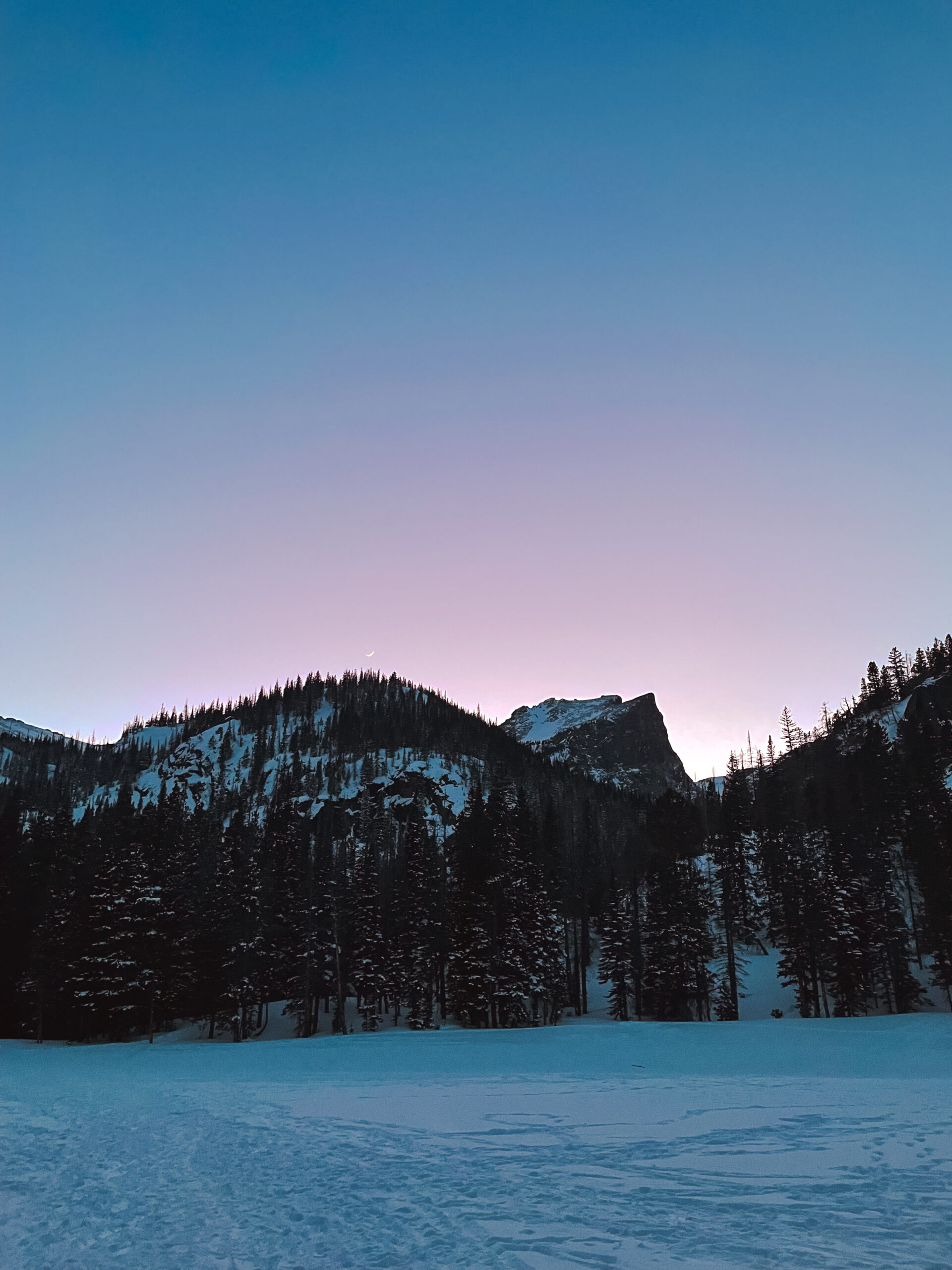 view of rocky mountain national park in winter