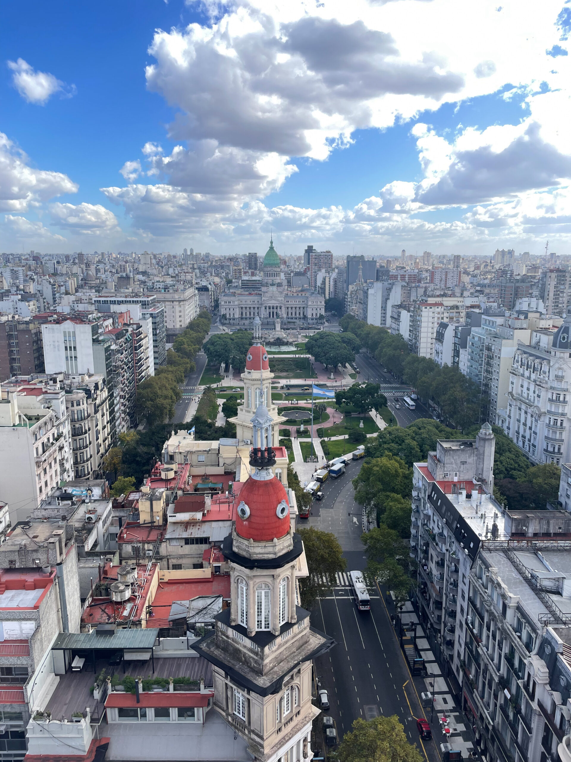city view of buenos aires argentina from above
