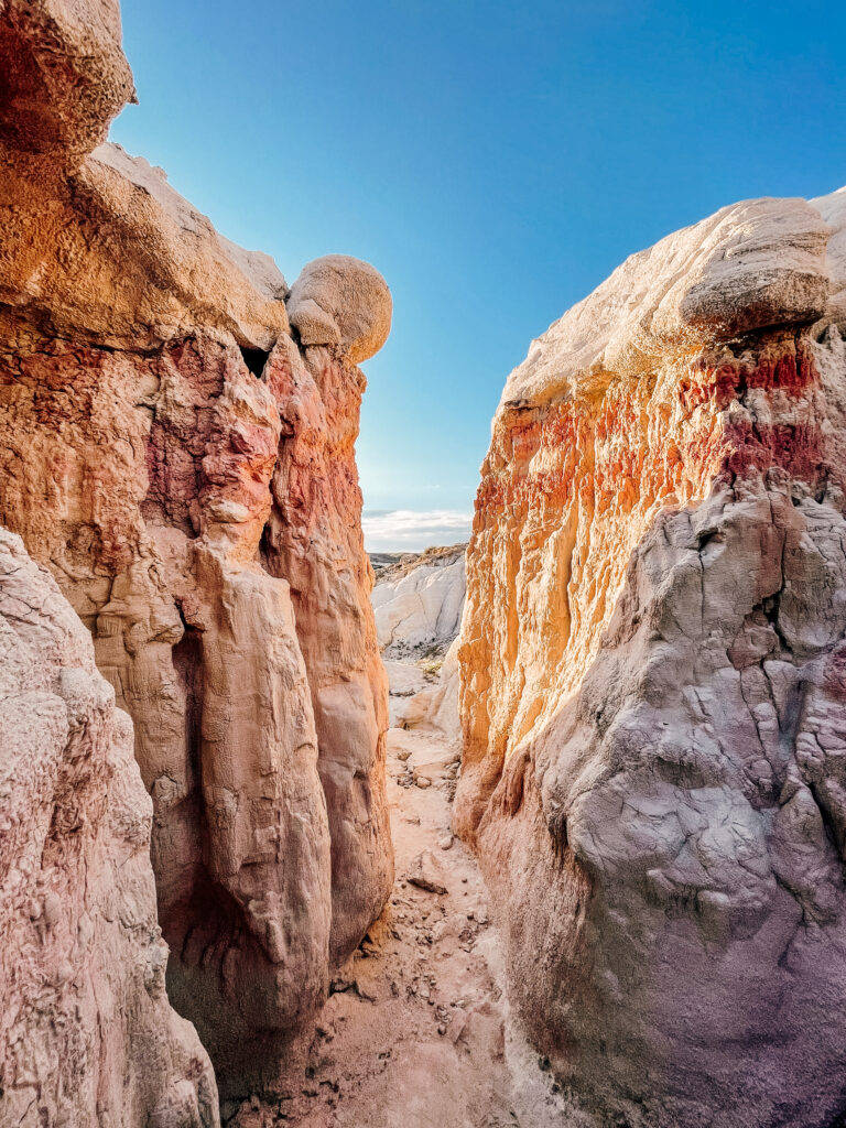 view of colorful rock at the interpretive paint mines park